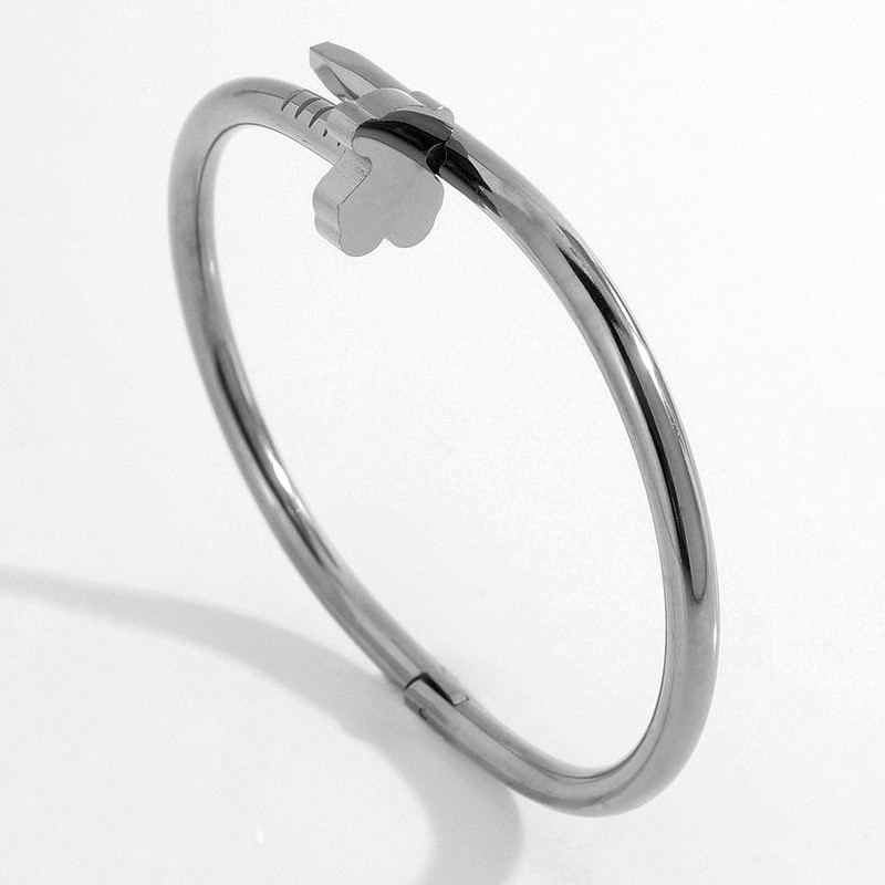 실버 기하학 팔찌