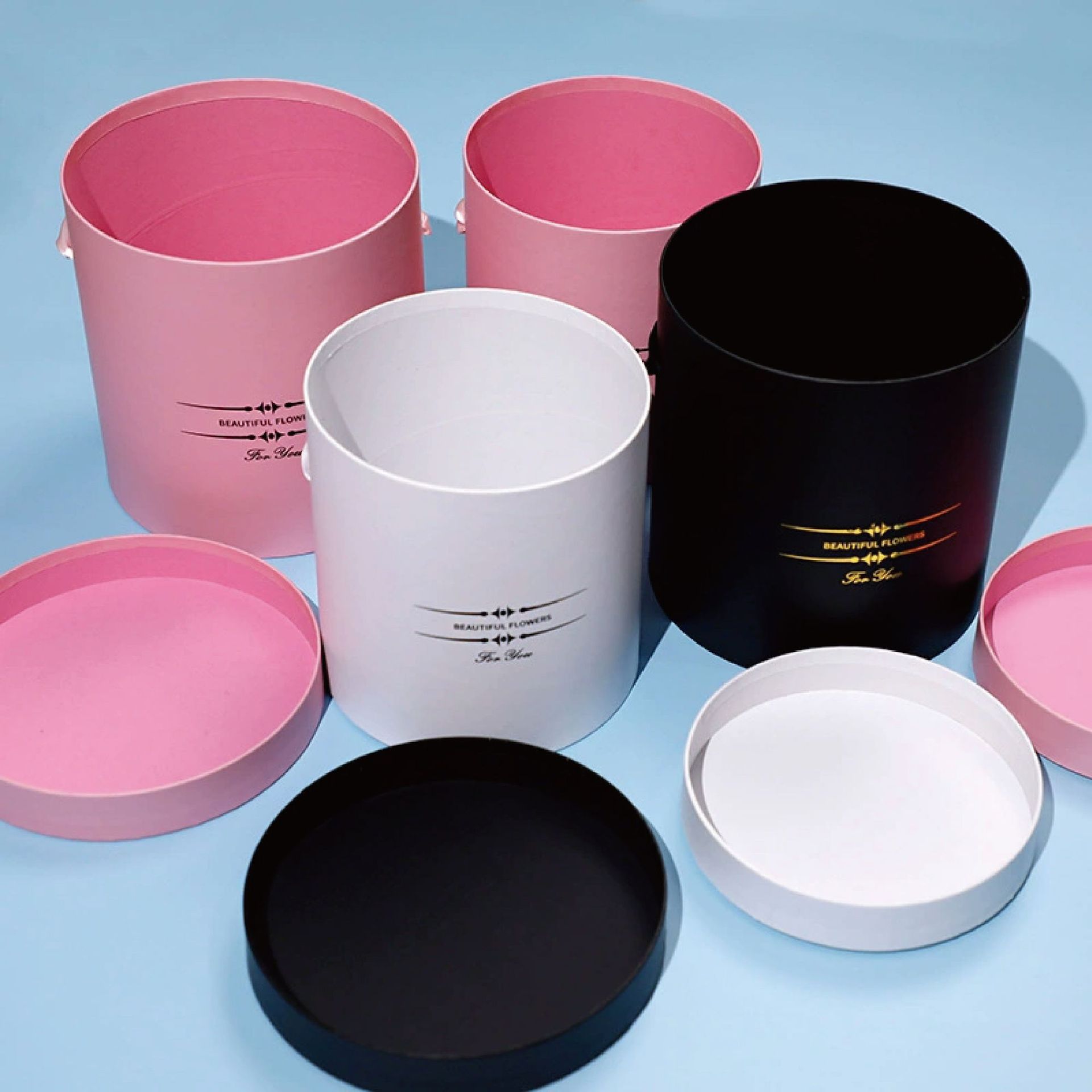 天地盖镂空圆形礼品盒伴手礼礼盒过年福桶情人节鲜花礼物盒抱抱桶