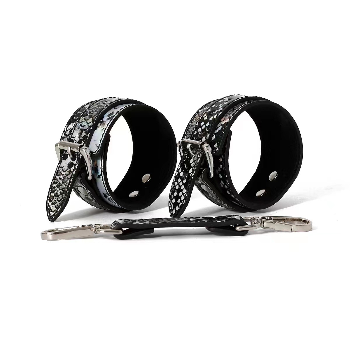 Sexy adulto vinculante serpiente patrón mano manguito de juguete vinculante mano diversión suministros para adultos textura vinculante esposas