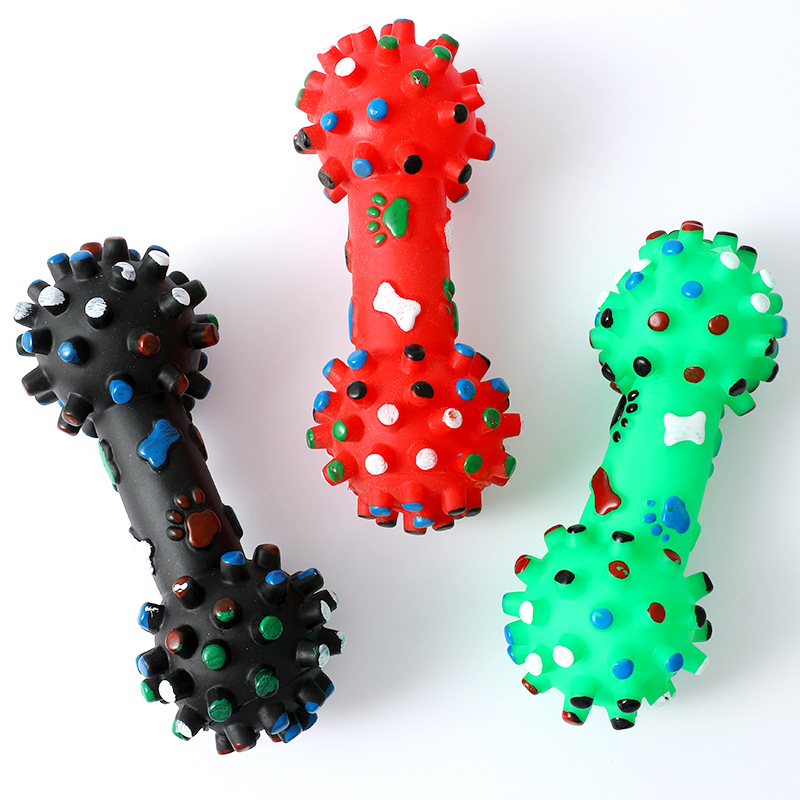 Sonido de Vinilo-hacer espina grande mancuerna 16,5 cm pipipipitao perro mascota hueso molar limpieza dental entrenamiento perro juguete