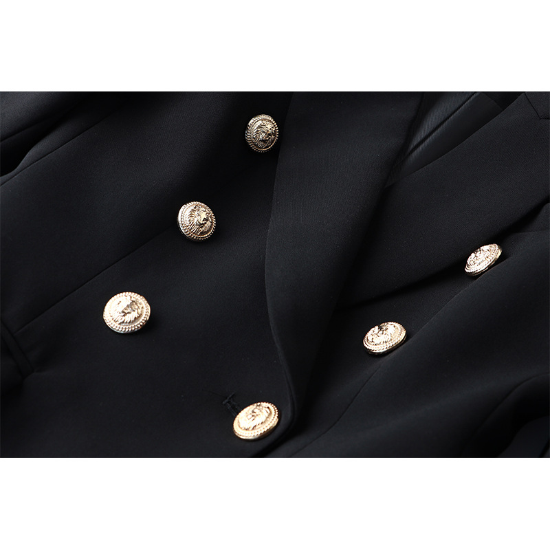 Saco de Traje Slim Fit con Doble Botonadura para Mujer, Mezcla de Fibra Química, para Oficina image 5