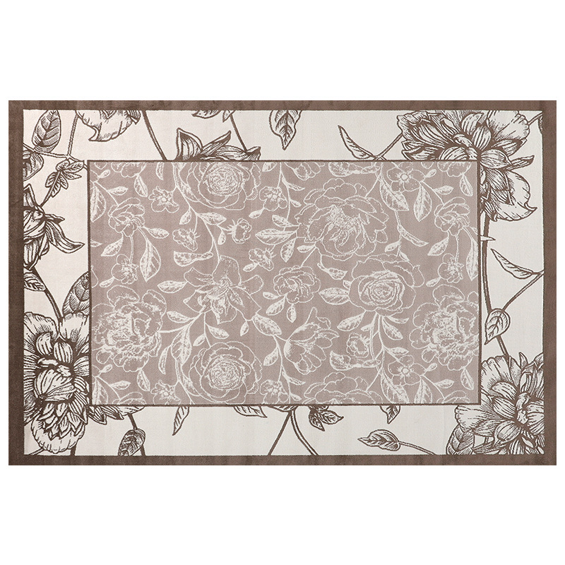 Foshan alfombra sala de estar engrosada 12mm estilo retro impermeable sin pegamento dormitorio gran área de alfombra de alfombra de alfombra de villa
