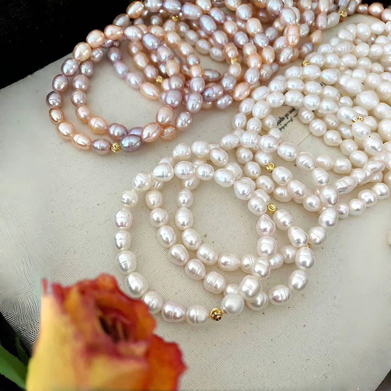 Natural Freshwater Pearl Bracelet Female Korean Style Temperament Explosive Bracelet for Girlfriend and Girlfriend without Falling Pearl Bracelet