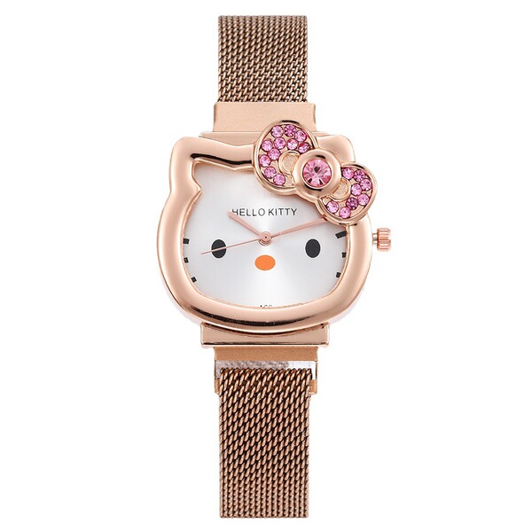 Golden children's cartoon watch
