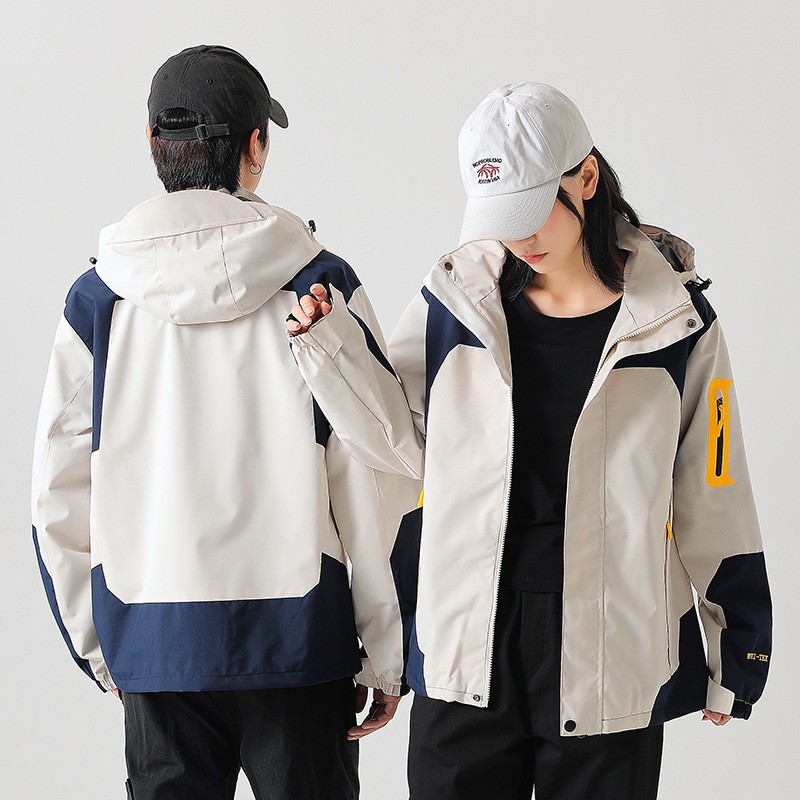 Winter and Spring Three-in-One Leisure Waterproof Windproof Jacket for Men Outdoor Couple Climbing Suit Warm and Waterproof Removable Logo for Wholesale