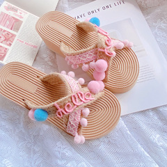 HD3495民族風時尚復古清涼夏日海邊沙灘拖鞋坡跟厚底5cm外出涼拖