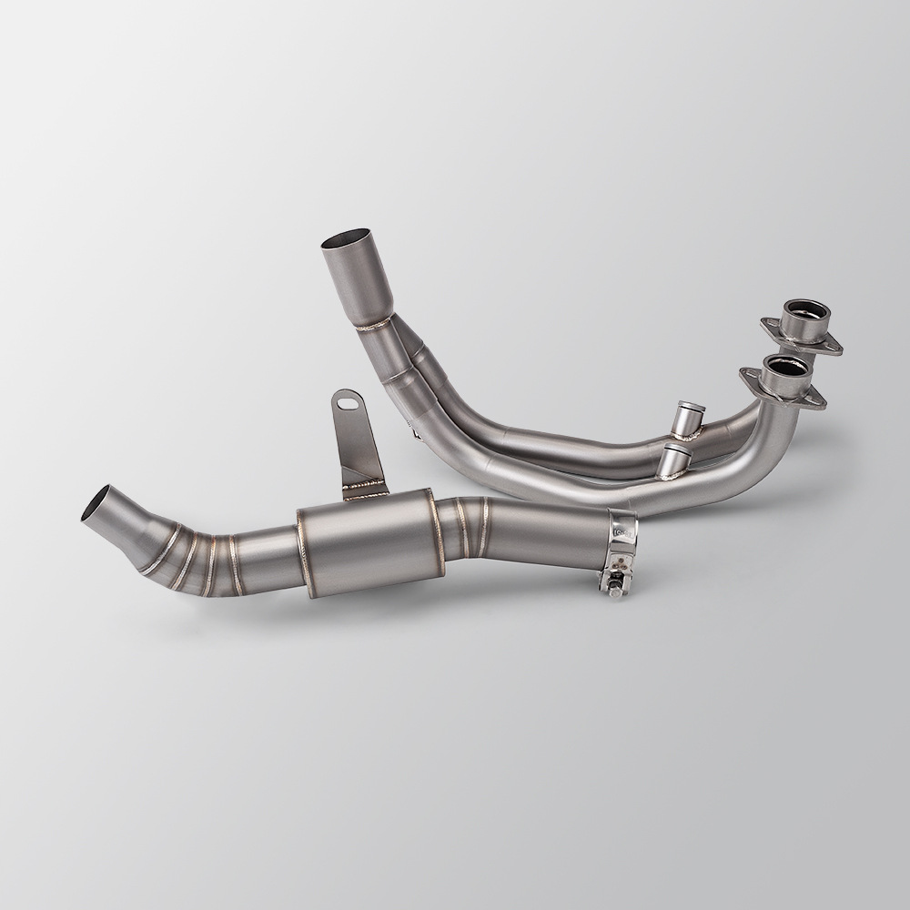 Motorcycle Kaiyue 321R Exhaust Pipe with Drum Front Section Stainless Steel High Temperature Resistant End Section Non-destructive Installation