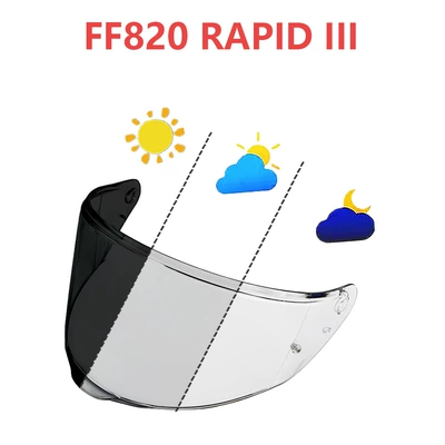 Dəbilqə (Kaska) aksesuarları | protection motorcycle helmet visor, suitable - ff820-transparent-turns-dark-black