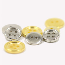 厂家供应ABS塑料电镀纽扣 爆款双面包细边四眼电镀纽扣 现货批发