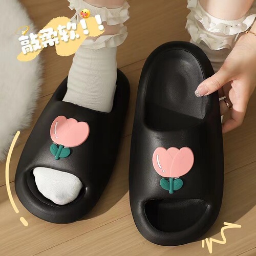 EVA Women's Slipper with a Feel of Stepping on Soft Mud, Outwear Sweet and Q-Touch Home Use, Non-Slip Thick Sole Couple Beach Sandals for Summer