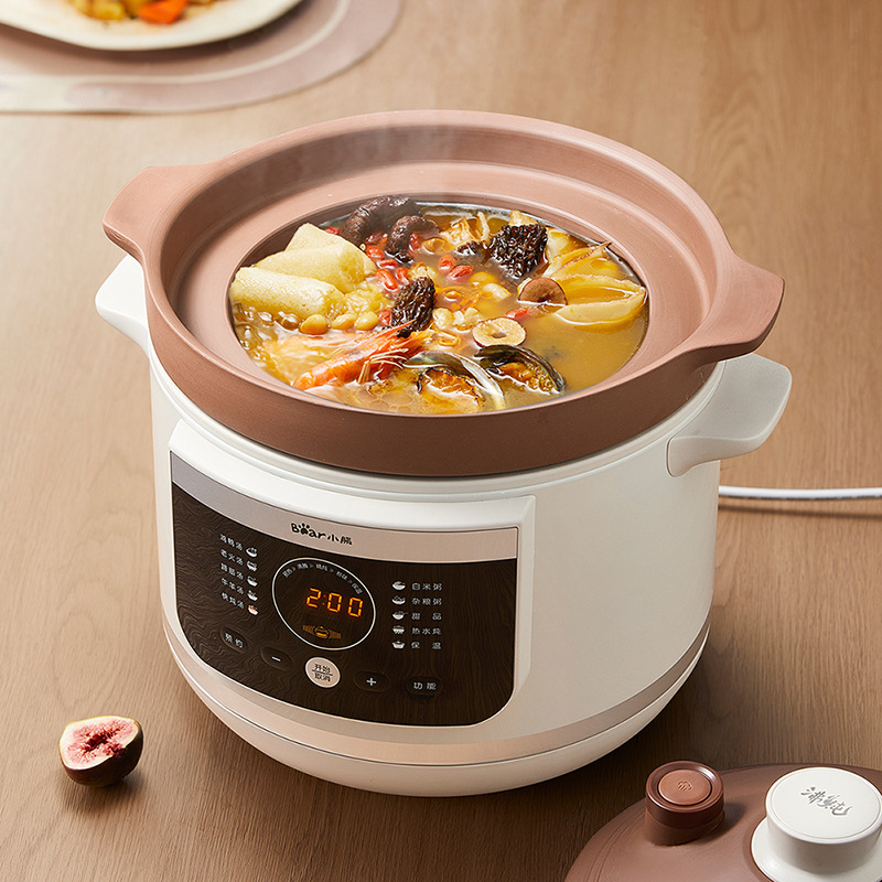 リトルベア微圧電気シチューポット DDG-E50S5 スープ家庭用全自動紫砂シチューポット 5.5L 大容量電気|undefined