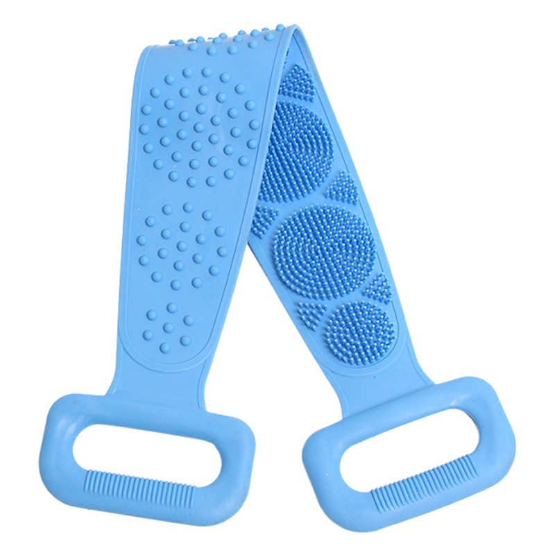 Toalla de baño de silicona de doble cara Toalla de baño de sello largo tira hacia atrás fuerte espalda frotar barro Toalla de baño espalda frotar baño artefacto