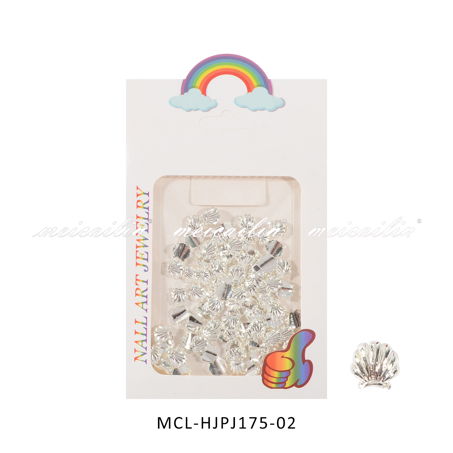 Red famosa nueva aleación tridimensional gran concha joyas de uñas de estrellas de mar metal estilo mar accesorios de uñas de estrellas de mar al por mayor