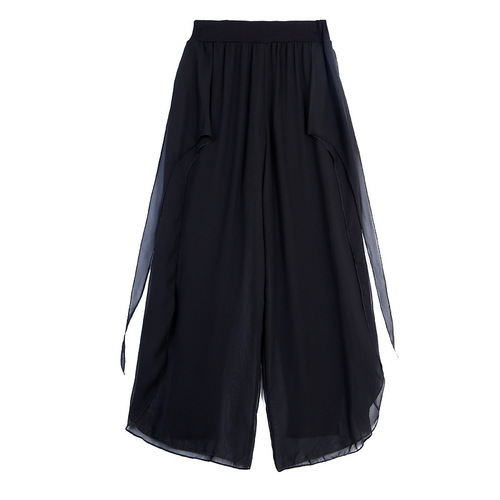 2024 modern dance practice body suit, yoga jazz dance wide-leg pants and skirt for women, classical chiffon dance pants for adults