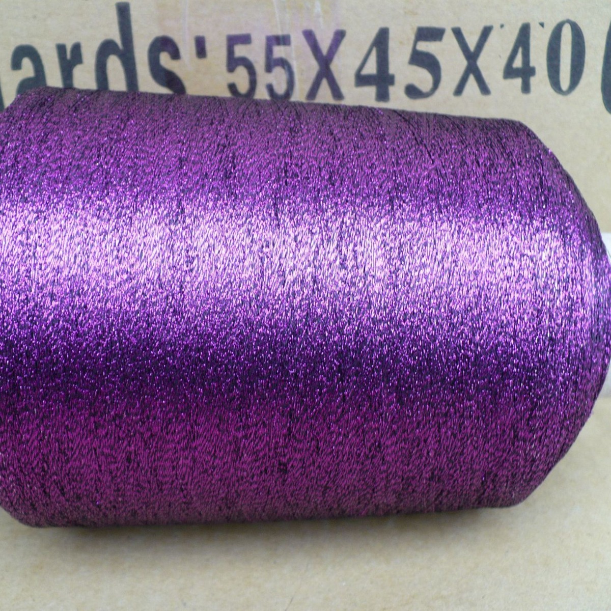 涤纶捻股金葱丝包覆黑葱丝浅红葱丝混纺涤纶长丝和蓝葱片交叉纱线