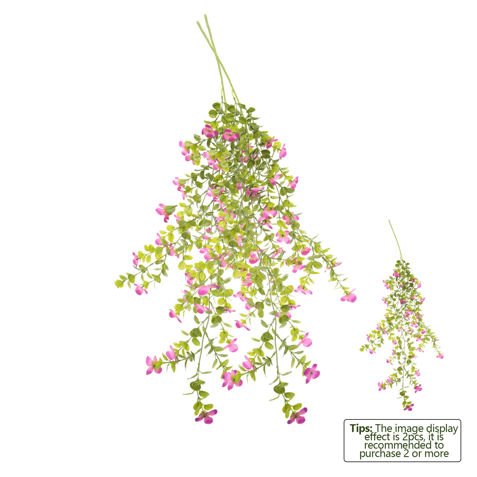 Cross-border supply of simulated rattan 97cm small pink flower green rattan wedding decoration indoor and outdoor