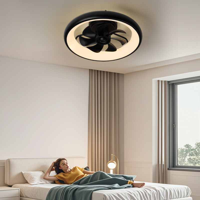 Lámpara Ventilador de Techo de Aluminio y Metal Regulable para Dormitorio