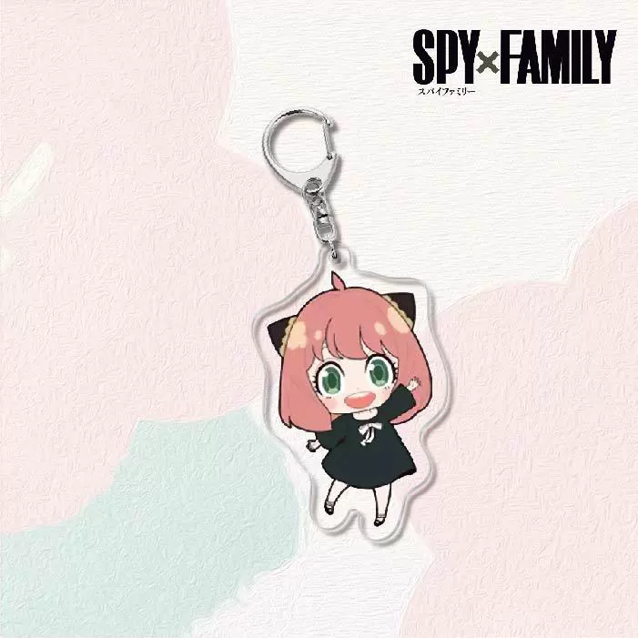Акриловый брелок для ключей (SPY×FAMILY) — двусторонняя миниатюрная подвеска, полупрозрачная двусторонняя печать
