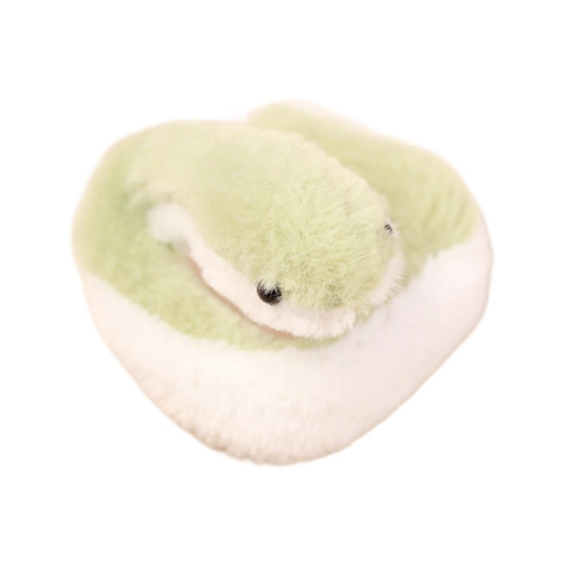 뱀 마스코트 봉제 장난감 인형 창조적 인 구부릴 수있는 작은 녹색 뱀 인형 재미있는 천 선물