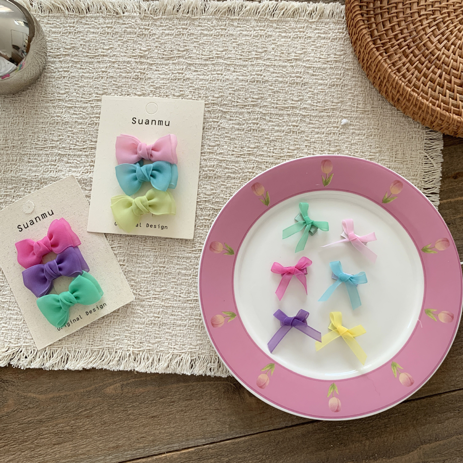 Sugar Pear ropa infantil niñas lindas brocas de cabello de color sólido 2026 arco brocas de cabello accesorios de frange para bebés niñas joyas de cabello