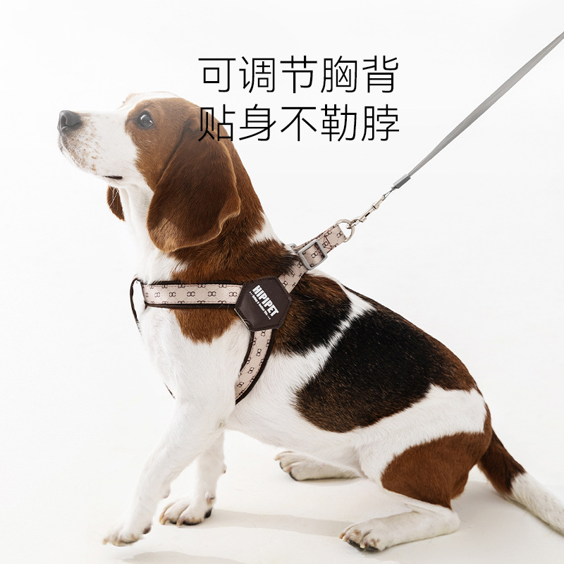 Transfronterizo simple y transpirable y cinturón de pecho ajustable para mascotas cuatro estaciones para caminar con cuerda de tracción de pecho y espalda