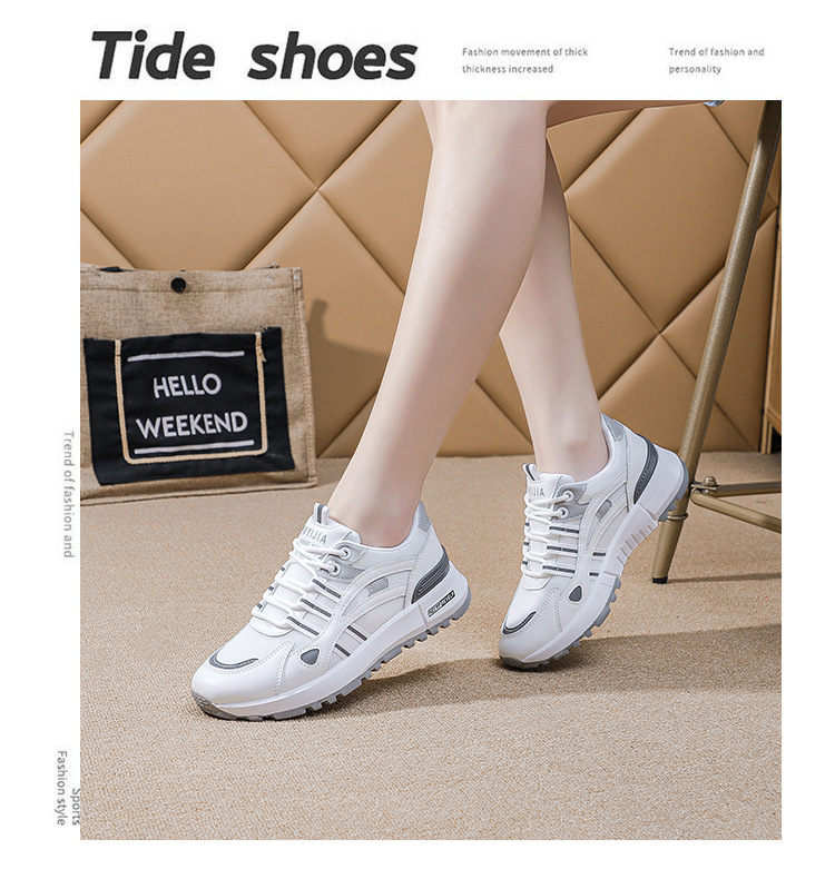 Women's Lady Tennis Shoes Leather Shoes Athletic Shoes Sneakers Mesh Durable Easy To Clean Lightweight Footgear_voghion.com