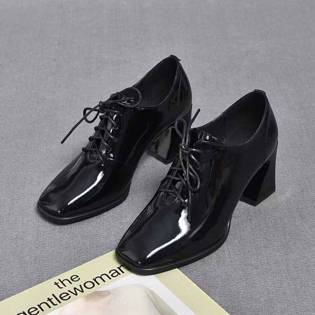 블랙 페이턴트 가죽 싱글 (5cm)