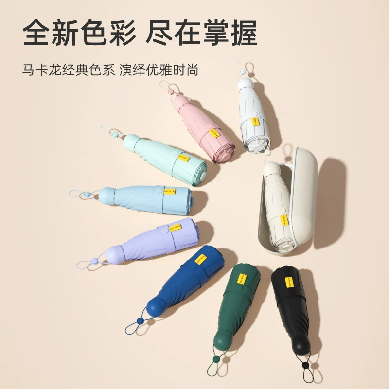  Small handheld umbrella, capsule, sun protection, UF-protection