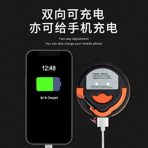 Camping LED tent light home emergency work light USB rechargeable camping light with magnet to hang camp light