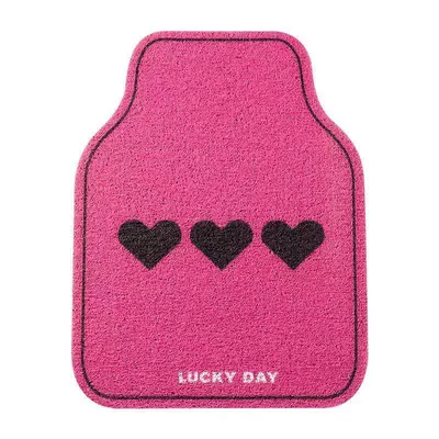 Car floor mat with silk loops, dirt-resistant, universal for car interiors, cute protective mat, anti-dirt car mat, single piece for the driver's seat, for women (Ayaqaltılar (Kovriklər)) - love-powder-silk-circle-washable-foot-pads-huiqi-upgraded-high-elasticity-coil-cushion-front-row-single-piece-mega-discount-sale