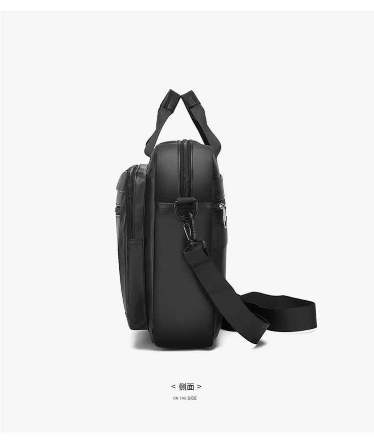 High-end briefcase, 2024 new minimalist men's large-capacity casual sports single-shoulder bag, water-resistant for cross-border use undefined