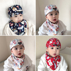 嬰兒帽子春秋薄款幼兒男寶寶女純棉秋冬海盜帽新生兒頭巾胎帽可愛