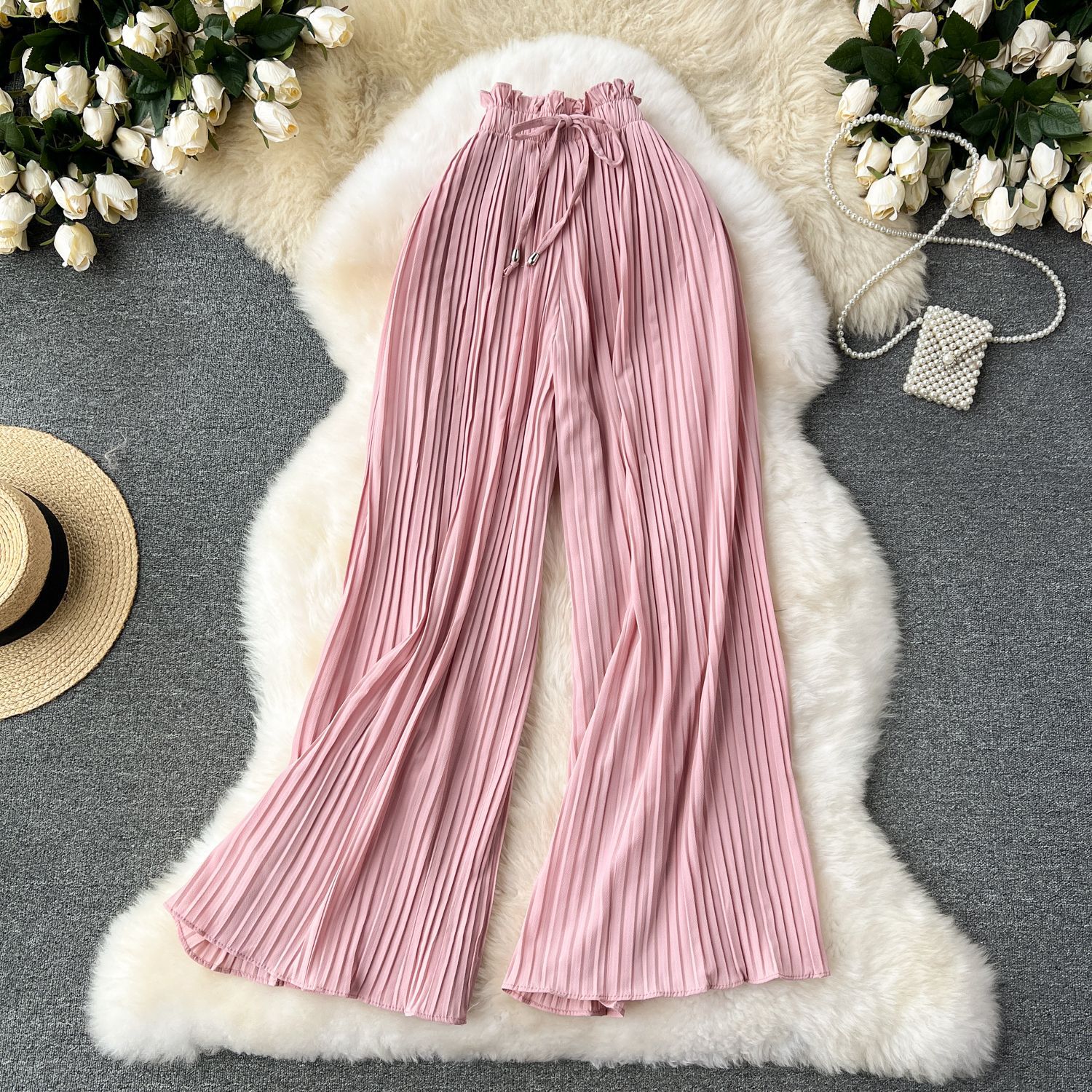 Women's Daily Casual Stripe Full Length Pleated Casual Pants display picture 5
