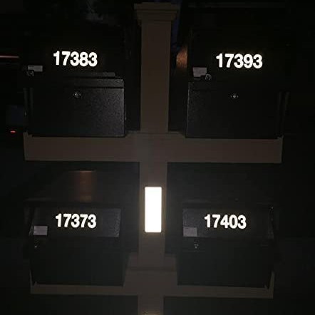 Amazon buzón digital pegatinas reflectantes número puerta placa vinilo impermeable pegatinas Cruz espejo Venta caliente