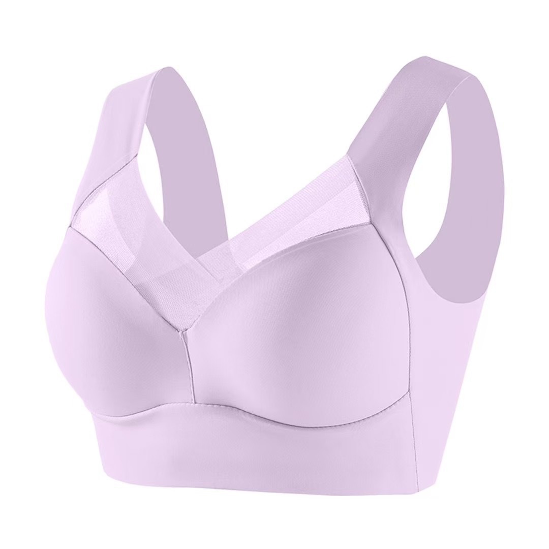 Celebridad de Internet popular Sha Ice Silk Copa fija Sujetador deportivo ropa interior de mujer push up colección de mama transpirable anti-flacidez