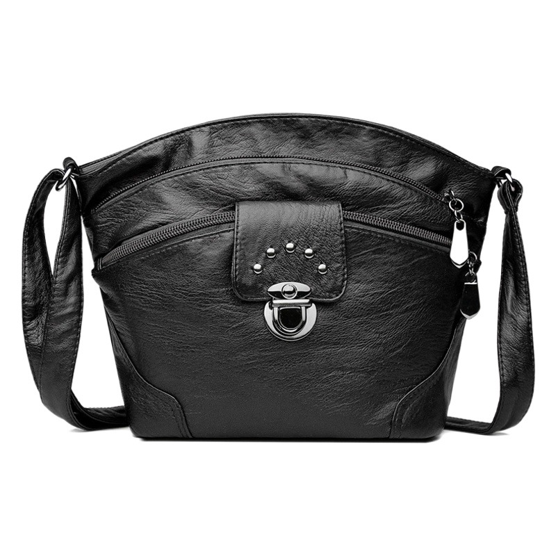 Venta al por mayor bolso de cubo de cuero suave bolso de las mujeres verano nueva moda bolsa de mensajero bolso de hombro de las mujeres de mediana edad