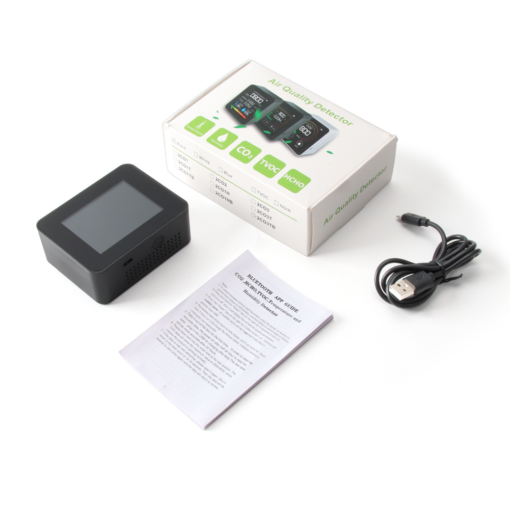 新品蓝牙连接二氧化碳检测仪 HCHO检测甲醛浓度空气检测仪温湿度
