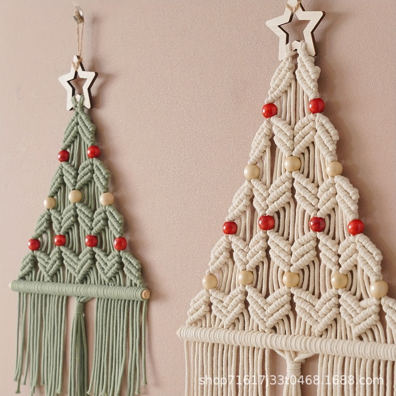 Christmas tree DIY Kit 手工棉绳编制圣诞树材料装饰跨境|undefined