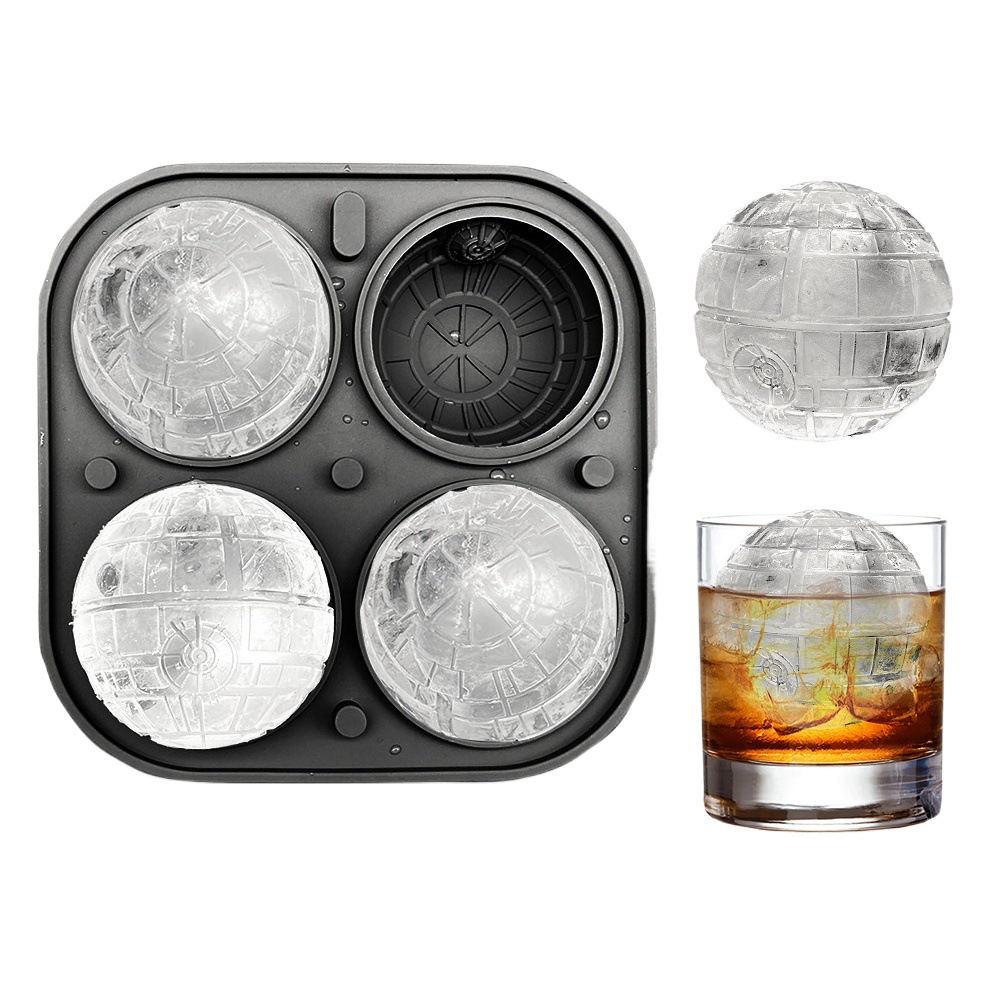 Molde para Hielo de 4 Piezas de Silicona, Fácil de Desmoldar, para Whisky image 1