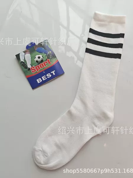 Cross-Border Wholesale from Manufacturers: Four-Season Striped Football Socks, Casual Cotton Sports Socks, Foreign Trade Cotton Mid-Tube Socks, Men's and Women's Socks