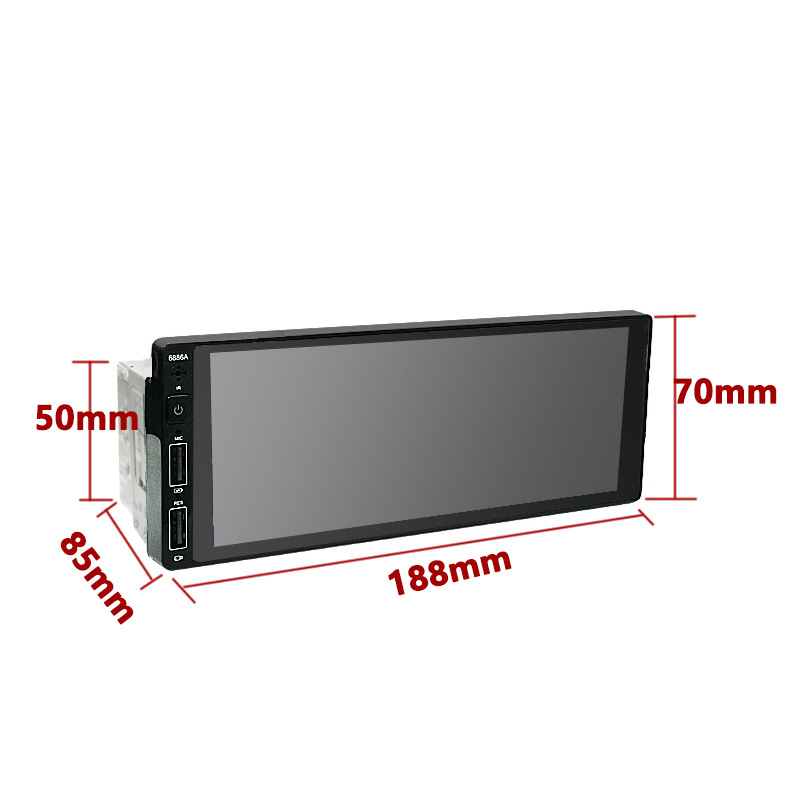 Cross-Border 6.86inch Single-Core Mp5 Player with Wired/Wireless Carplay Car Player for Car Central Control