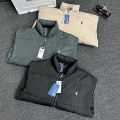 RL小马刺绣 哈林顿Vintage down jacket古着罗纹面包羽绒服外套潮