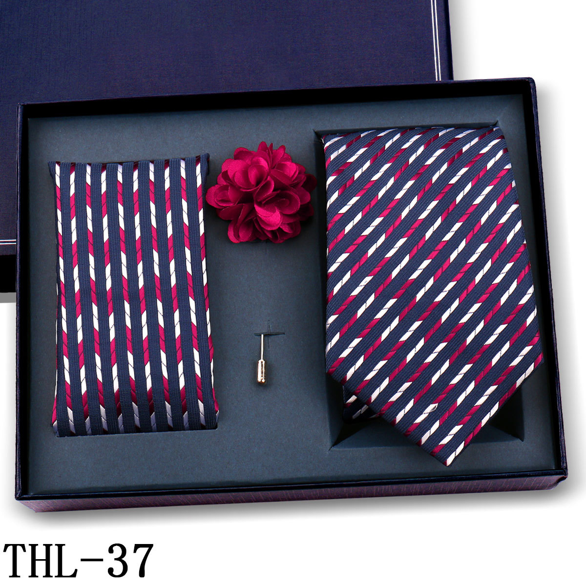 Juego de Corbata y Pañuelo para Hombre Poliéster para Bodas y Eventos de Negocios image 43