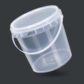 耐高温食品级塑料桶加厚透明小水桶密封打包桶手提奶茶带盖龙虾桶