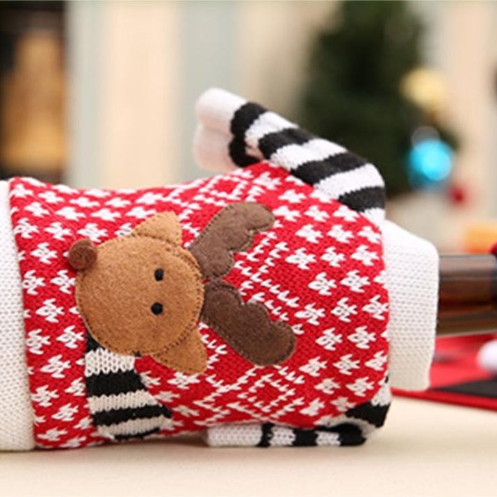 Transfronterizo nueva Navidad creativo alce rojo vino cubierta champán botella bolsa Navidad actividad fiesta decoración