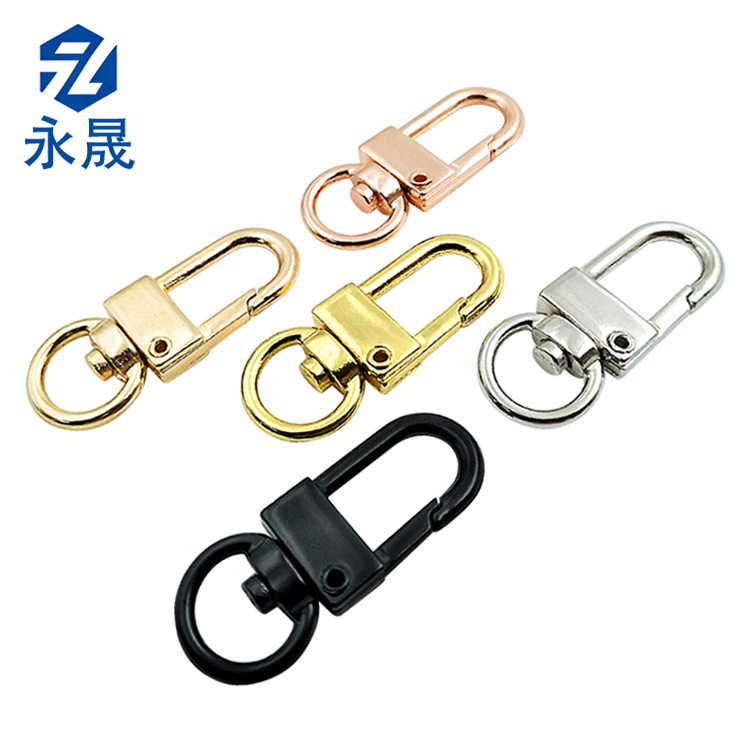 diy饰品配件锌合金电镀门扣箱包工具弹簧扣钥匙扣环圈钥匙扣配件