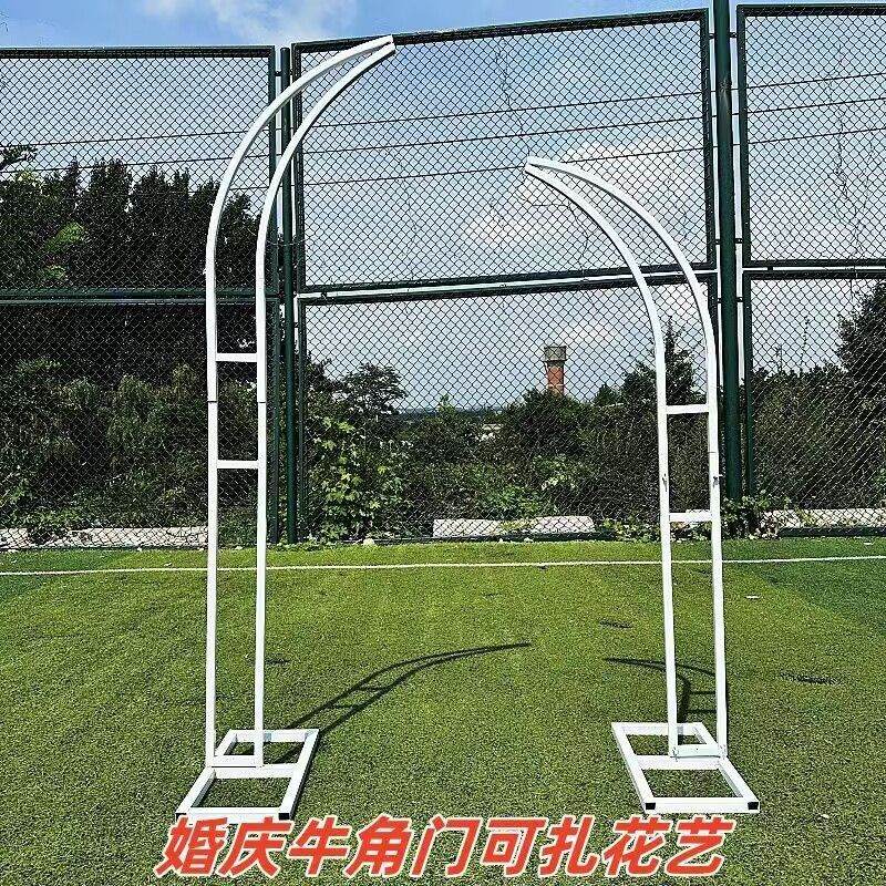 New Wedding Iron Arch Flower Stand Horn Door Sheep Horn Door Outdoor Wedding Layout Arch Wedding Door Decoration