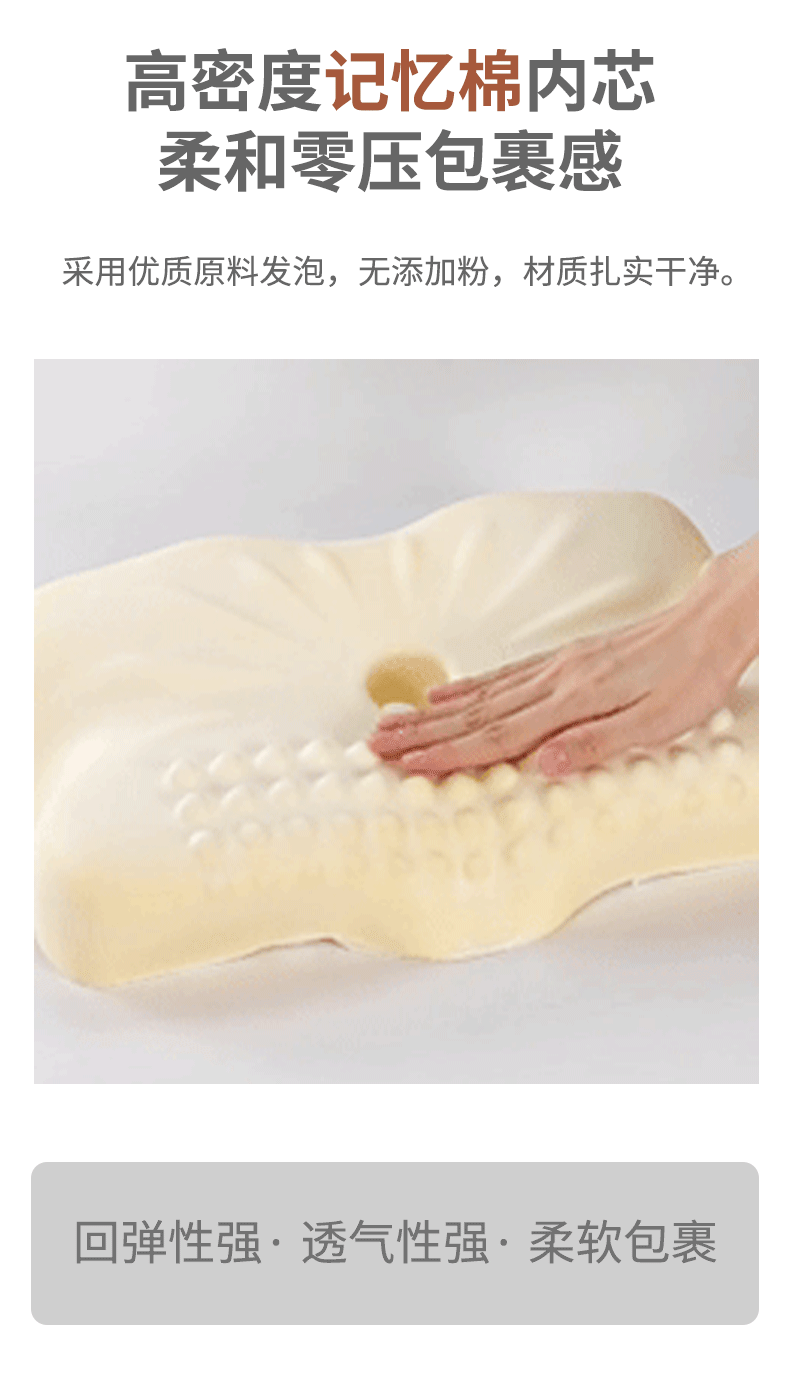 Cross-border Cervical Spine Support Sleep Cloud Pillow Neck Pillow Ergonomic Memory Foam Pillow Sleeping Side Sleep Memory Pillow