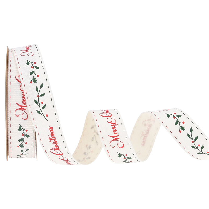 Amazon cinta de algodón de Navidad simple embalaje festivo DIY cinta ramo de flores hecha a mano cinta pastel horneado cinta