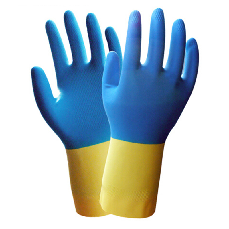 海太尔/HTR 10-228 橡胶双色耐酸碱手套化工耐溶剂手套